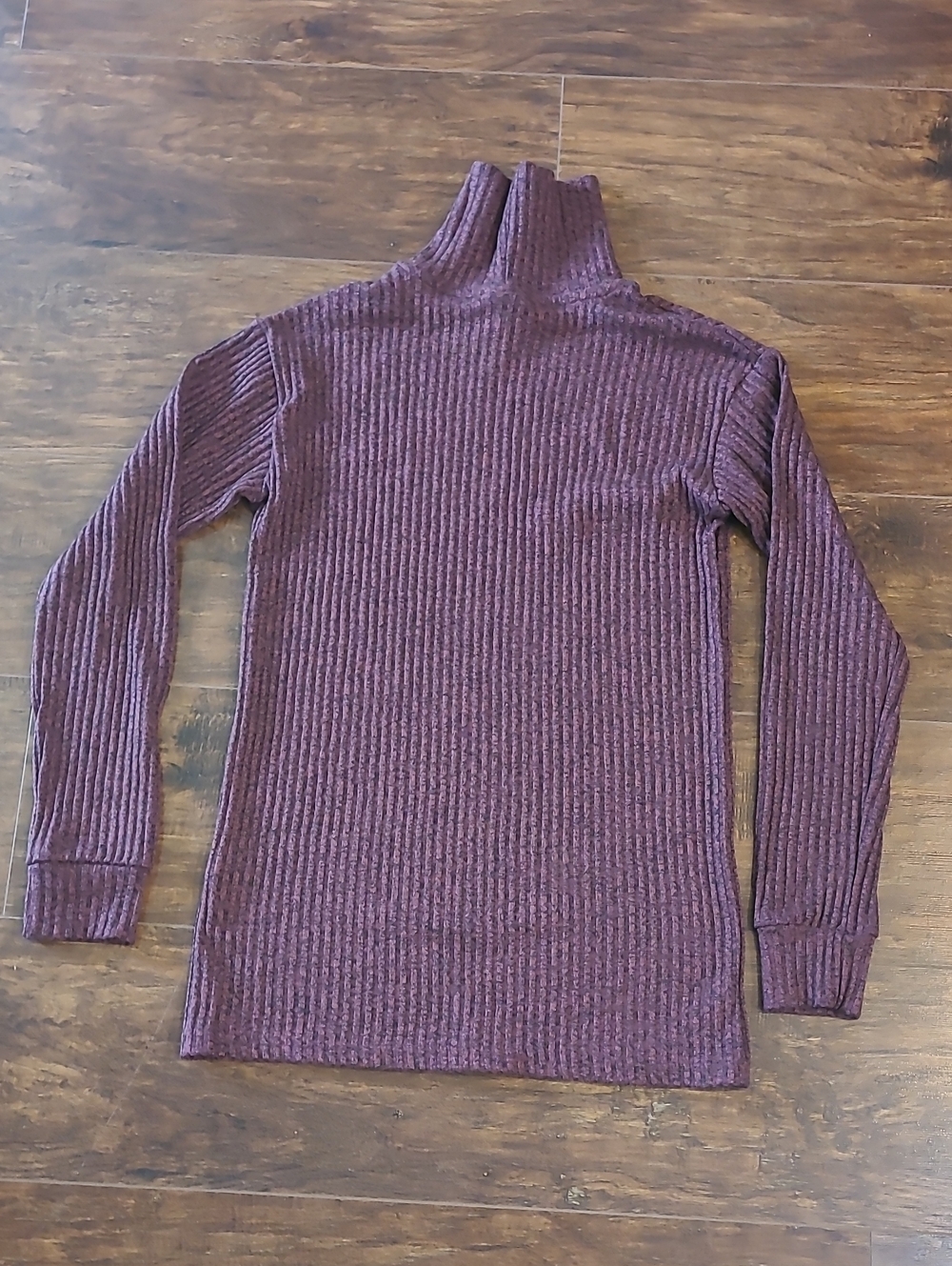 Father Sons Slim Fit Burgandy Ribbed Turtleneck Sweater Size S - Picture 7 of 10